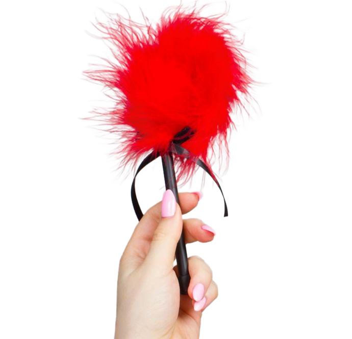 SECRETPLAY - DUSTER DE MARABOU ROUGE